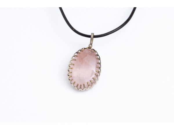 Rose quartz medallion