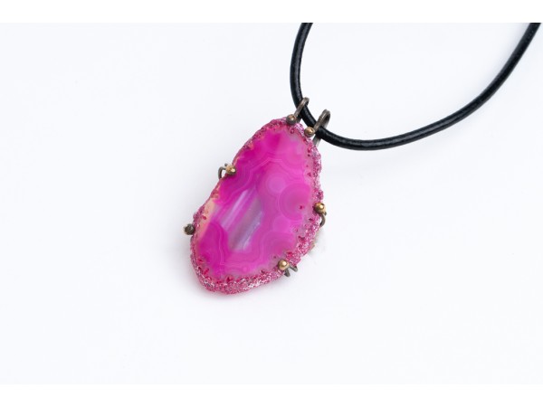 Bright pink agate