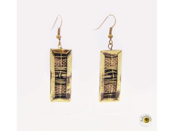 Brass earrings - classic...