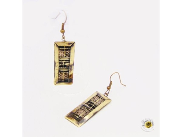 Brass earrings - classic...